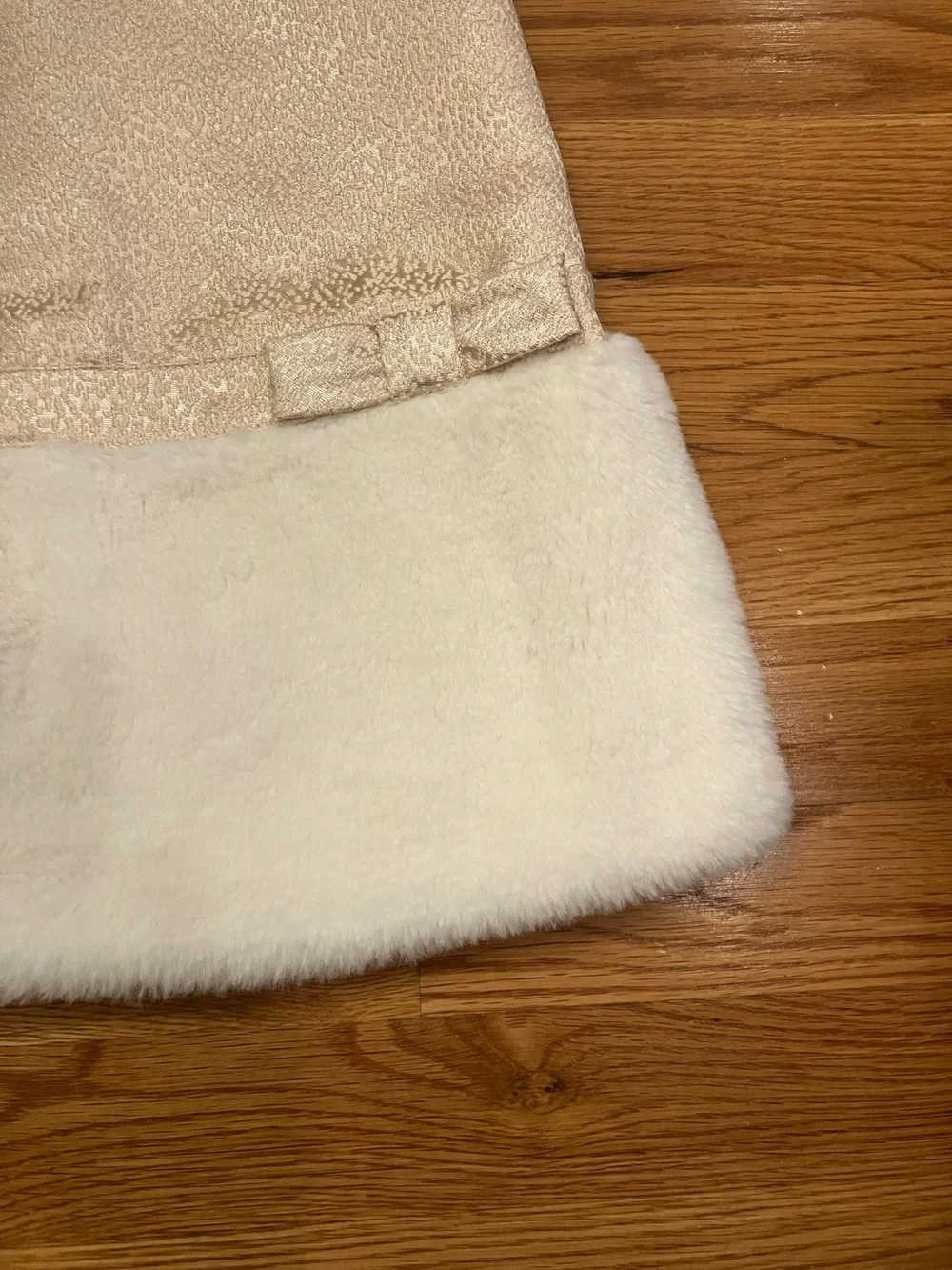 Janie and Jack Gold and Cream Sparkle Faux-Fur Holiday Dress